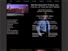 Tablet Screenshot of metrosecurityforce.com